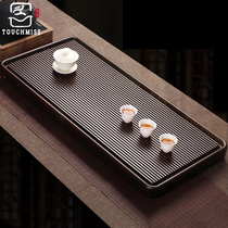 Touch Miss Ebony tea tray Whole solid wood office rectangular tea table Tea tray Tea Sea Kung Fu tea set