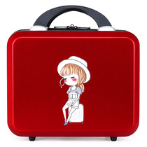 Cosmetic bag large capacity female portable fashion cute mini travel 14 inch portable luggage storage cosmetic case