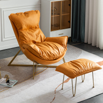 Nordic modern single sofa Home Balcony Bedroom Living Room Living Room Light Extravagant Deck Chair Thousands of birds Sloth Casual Sofa Chair