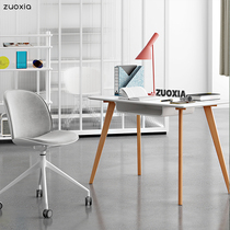 Nordic ins Minimalist bedroom Simple desk chair combination writing desk Solid wood home study desk Computer desk