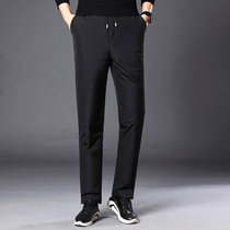 Brand Bo Division winter middle-aged and elderly down pants men wear high waist thick middle-aged dad Big White Duck
