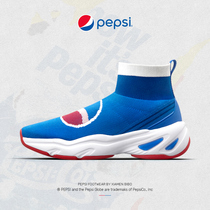 Pepsi Pepsi socks shoes European station stretch casual sports shoes 2021 summer new one-pedal high-top shoes