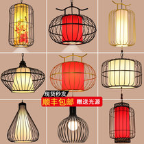New Chinese Iron Art Bird Cage Lamp Restaurant Fire Pan Shop Tea Room Bar Terrace Hallway Hotel Lantern China Wind Zen chandelier
