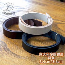 Tanner Lao Wang Italian saddle leather belt strip Vegetable tanned leather Cowhide belt Leather material bag with teaching video