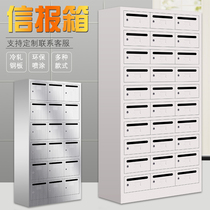 Community letter cabinet stainless steel new mailbox office opinion multi-grid ballot box unit multi-door cabinet customers