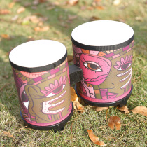 Factory direct Indian style decal Bongo drum high and low sound siamese drummer beat drum size drum percussion instrument