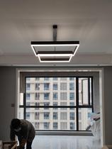 Living room chandeliers Nordic style modern simple atmosphere home luxury Hall restaurant Square lighting package lamps