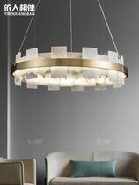 Living room marble chandelier post-modern simple bedroom dining room model room designer light luxury lamp