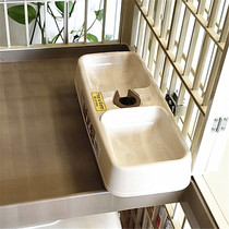 Alice pet dog food wall feeder feeder water feeder Alice dog cat feeding water dispenser