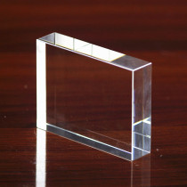Custom crystal glass base K9 grade I material cube cuboid support lettering 3D laser carving gift