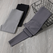 High waist shark pants woman outside wearing tight body slim 2022 spring close-up with hip slim leg yoga Barbie hit bottom pants