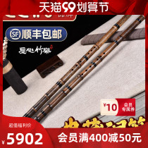 Xiao musical instrument professional cave collection eight holes six flute introductory beginner long Zizhu flute playing G tune f Nanxiao