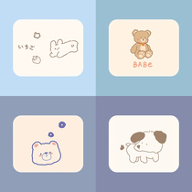 Cute girl office mouse pad small thick lock edge dirty dirty dormitory home writing desk table pad original personality puppy Little Bear rabbit cartoon mouse pad small keyboard pad can be customized pattern