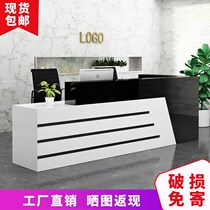 Imitation marbling cashier beauty salon reception desk clothing store bar front desk company desk consultation counter