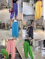 Girl Harun pants 2022 spring and summer Korean version of foreign air children CUHK fumbling pants mosquito-proof pants