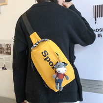 Inclined Satchel Bag Mens Damp Bag Men Sports Satchel Summer New Small Capacity Single Shoulder Bag and Tide Card Chest Bag