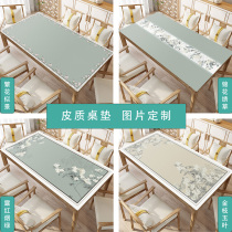 Cortical Table Mat Waterproof Anti-Oil Anti-Slip Leather Table Mat Desk Cushion Modern Minima Free Wash Table Cloth Pictures Customised
