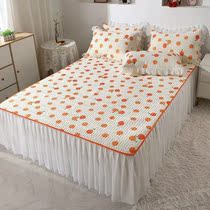 Bed skirt ins ins ins small frescoed ice silk mat latex mat Four Seasons Universal 1 5 m 1 8 m Double cool mat folding