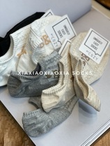 (Full five pairs) South Korea imported summer boat Socks cotton Womens shallow socks bow invisible socks