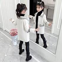 Girl Autumn Winter Coat 2021 New Plus Cotton Thickened Children Dress Foreign Air Trendy Girls Water Mink Suede Winter Clothing Big Clothes
