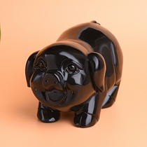 Hengjiang natural obsidian pig ornaments home feng shui car ornaments collection home living room wine cabinet opening gifts