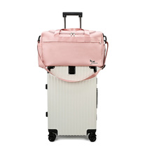 Fitness Bag Dry And Wet Separation Sports Backpack Handbag independent Shoe bits Large-capacity travel bag Female Sleeve Pull Rod box