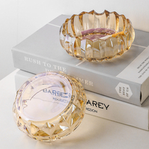 Ashtray crystal glass creative personality trend European large living room office home KTV fashion ashtray