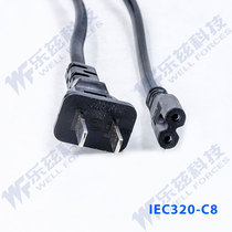 Two-core AC power input line (IEC320-C8 )3C certified 1 8 meters long 2x0 75 square