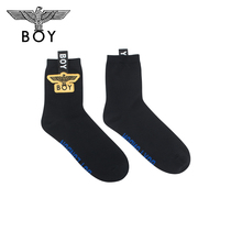 boylondon flagship 2021 new two-color eagle embroidered chapter couple black stockings casual cotton socks 903202