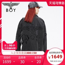 boylondon official website 2021 New Eagle Embroidery loose tide denim coat men and women Z00803