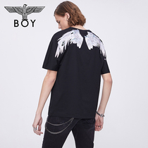 boylondon flagship 2021 new three-dimensional silver color eagle printing short-sleeved t-shirt mens t-shirt summer women 700302