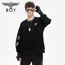 boylondon flagship 2021 Winter New Full letter loose Tide brand round neck sweater men and women 502202
