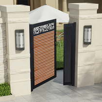 Customized iron door stainless steel wood grain aluminum tube garden courtyard door villa door open door single double Open Door NEW