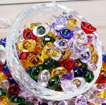 Tibetan ornaments Crystal Colorful Yuanbao Seven Gems Seven Treasures Seven Treasures Manza GemStone Treasure Box