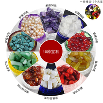 Tibetan accessories dress Tibetan crystal agate Seven precious stones Tibetan for Manza disc natural gem mix
