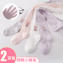 Childrens pantyhose summer ultra-thin pp baby sock cotton girl baby leggings mesh socks