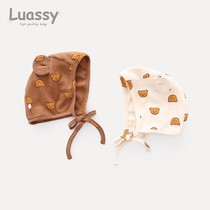luassy Korea imported baby hat spring and autumn newborn infant cotton tire cap baby hat cute super cute