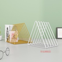 Floating window bookshelf iron cd vinyl record storage rack desktop cd rack storage rack vinyl record Frame Magazine book stand