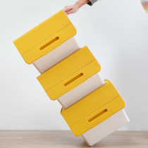 Plastic storage box childrens toys storage basket snack storage box storage box front open large clothes finishing box