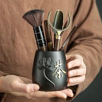 Tea making tools full set of tea set five gentlemen 6 pieces of Tea Cup brush tea ceremony kung fu tea clip set