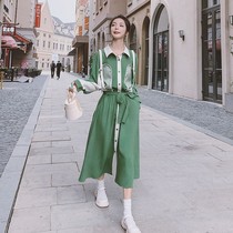 Hong Kong Tide brand 2021 real shot dress design sense niche spring and autumn new fashion temperament popular original design