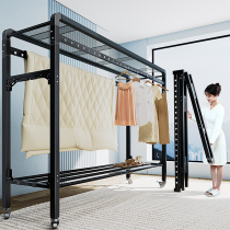 Net red No-mark clothes hanger on floor foldable indoor clothes hanger Home Balcony Clotheshorse Sunburn Outdoor