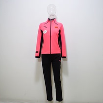 Anta sponsored the Chinese delegations national team ice project Fluorescent red womens quick-drying sports suit