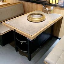 chuanchuanxiang hotel buffet hot pot table non smoking hot pot table shao kao zhuo table and chair smokeless purification gas stove