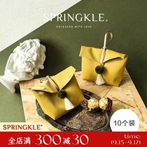 springkle wedding wedding candy bag packaging leather bridesmaid hand gift bag candy box