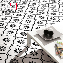 Black and white tiles American style toilet restaurant floor tiles Mediterranean wall tiles 300 tiles tiles stairs small tiles tiles