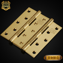 Household pure copper hinge door copper hinge All copper room hinge door hinge 5 inch folding bearing loose leaf 1 piece