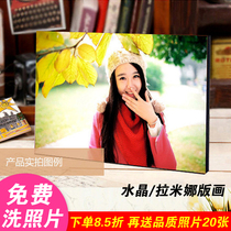 8 12 16 20 24 10 inch crystal photo frame setting up Lamina Photo table making crystal print customization