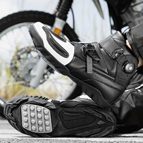 Motorcycle riding shoes mens four seasons cross-country locomotive shoes boots racing short boots anti-fall sports moo 1214t