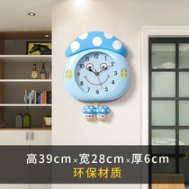 Cartoon cute Wall wall clock silent living room bedroom non-hole childrens room Fashion clock home clock home clock 0918